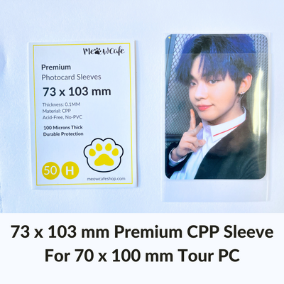 [73x103mm] Meowcafe Premium CPP Card Sleeve for Mini Tour Photocard