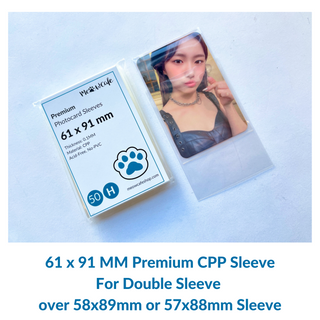 [61x91MM] Meowcafe Premium CPP Card Sleeve for Kpop Photocards Perfect Fit