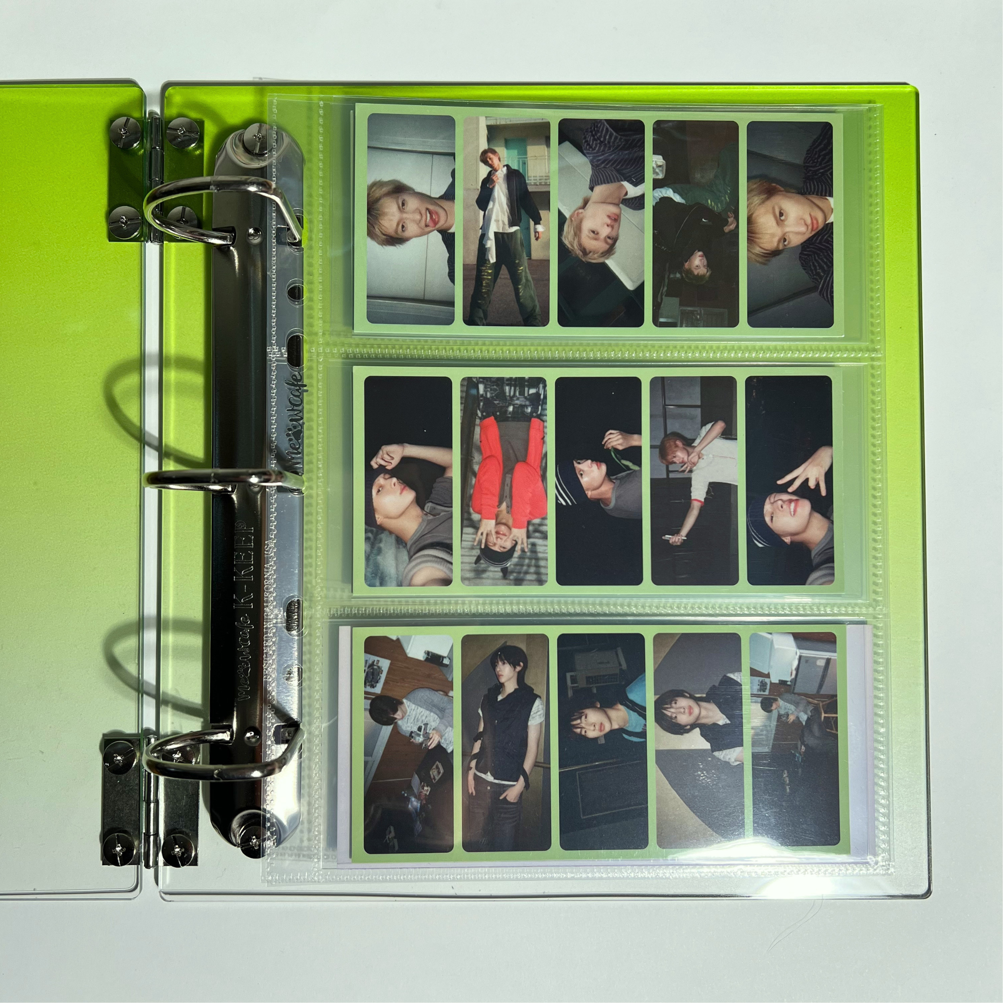 K-KEEP [A5 Wide] -  3 Horizontal Pocket- 7 Holes Premium Binder Pages, 100 Micron Thick, High Definition (Pack of 10) (S2-13)