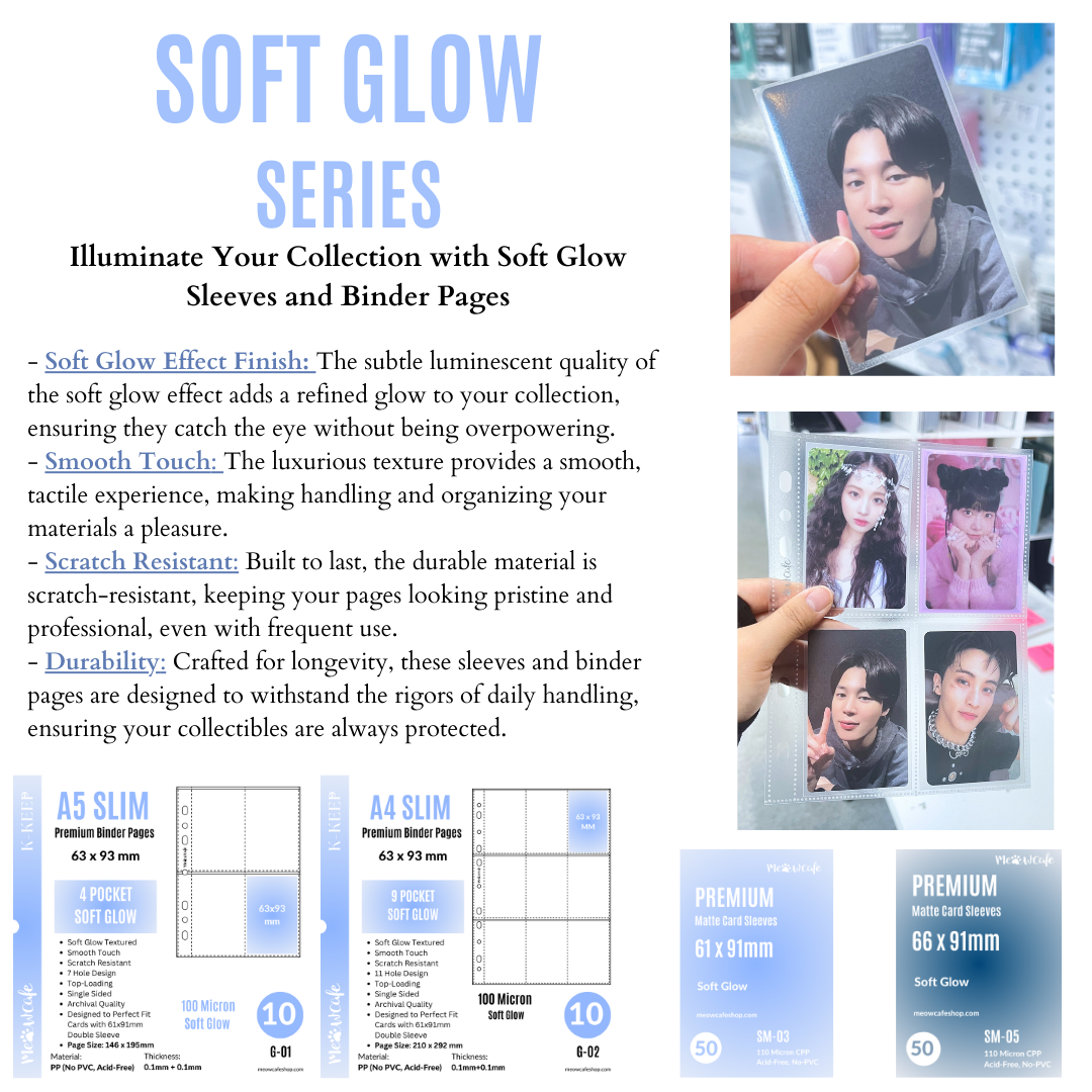 Free New Release Sample: Soft Glow Binder Pages and Sleeves Samples