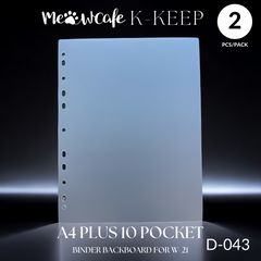 K-KEEP [Binder Backboards] - For [A4 Plus] Binder [New 10 Pocket Page W-21]- 11 Holes Generic Design - Protect Your Collectible From Bending (2 Pcs Per Pack) - D-043