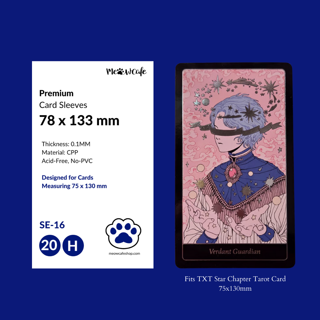[78x133MM]  Meowcafe Premium CPP Card Sleeve for 75x130mm Tarot Photocard or 72x129mm Trading Card