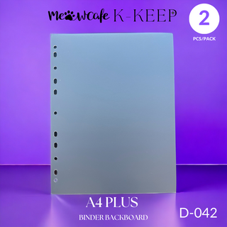K-KEEP [Ordner-Rückwände] - Für [A4 Plus] Ordner - Universelles Design mit 11-fach-Lochung - Schützt Ihre Sammelobjekte vor dem Verbiegen (2 Stück pro Packung) - D-042