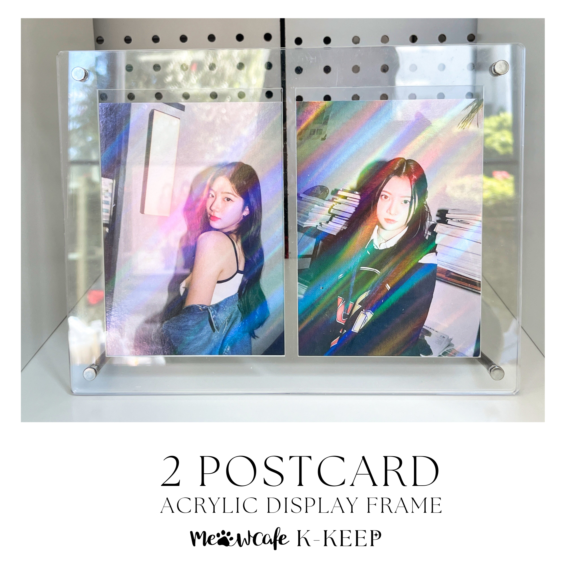 K-KEEP Acrylic Display Frame - [2 Postcard Frame] Slot Size 105x155MM Fit Postcard with 103x153MM or 104x105MM Sleeve