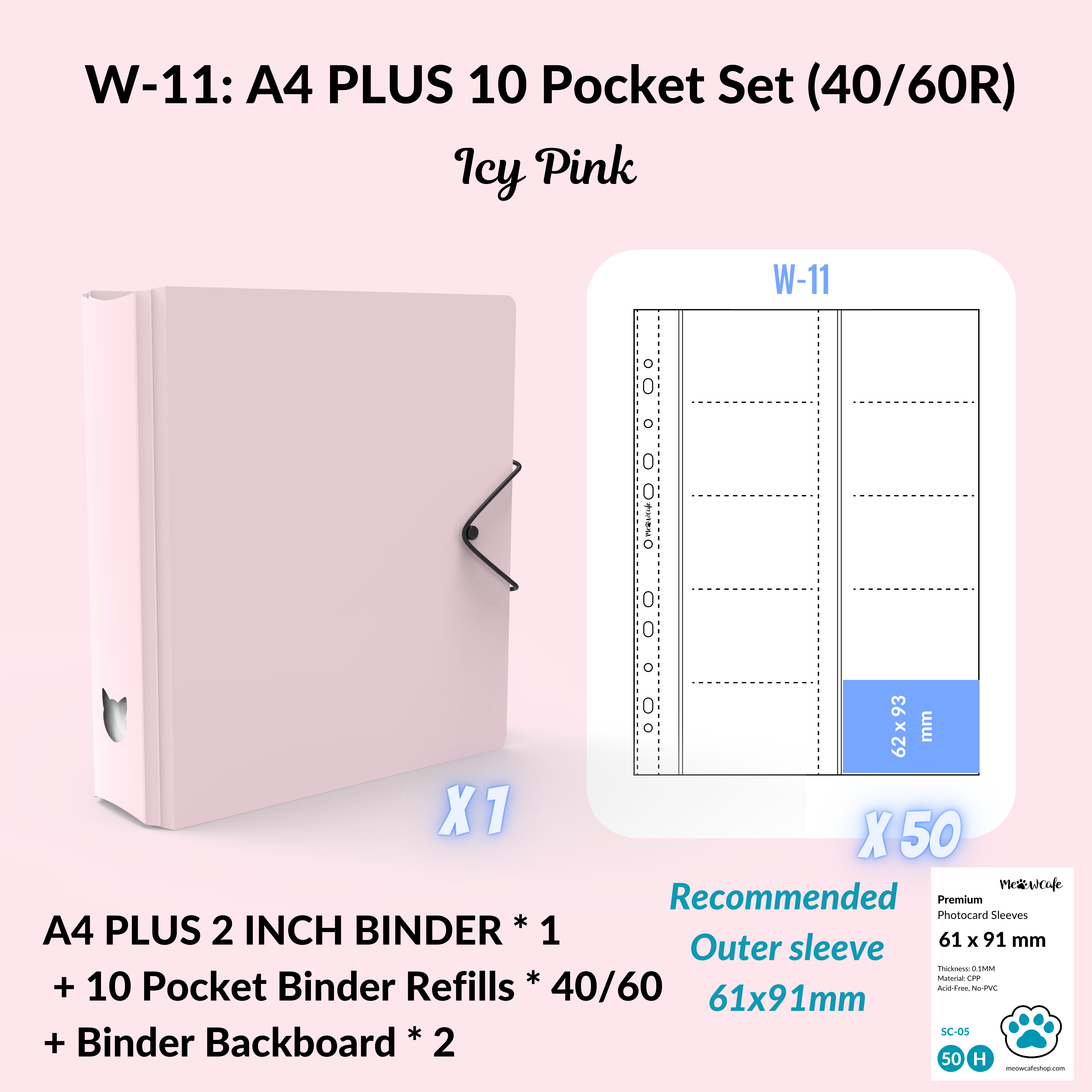 K-KEEP [A4 PLUS]  Binder - [2 inch] - [Minimalist Series]  - The Most Comprehensive A4 Binder Specially Designed for Kpop Collector