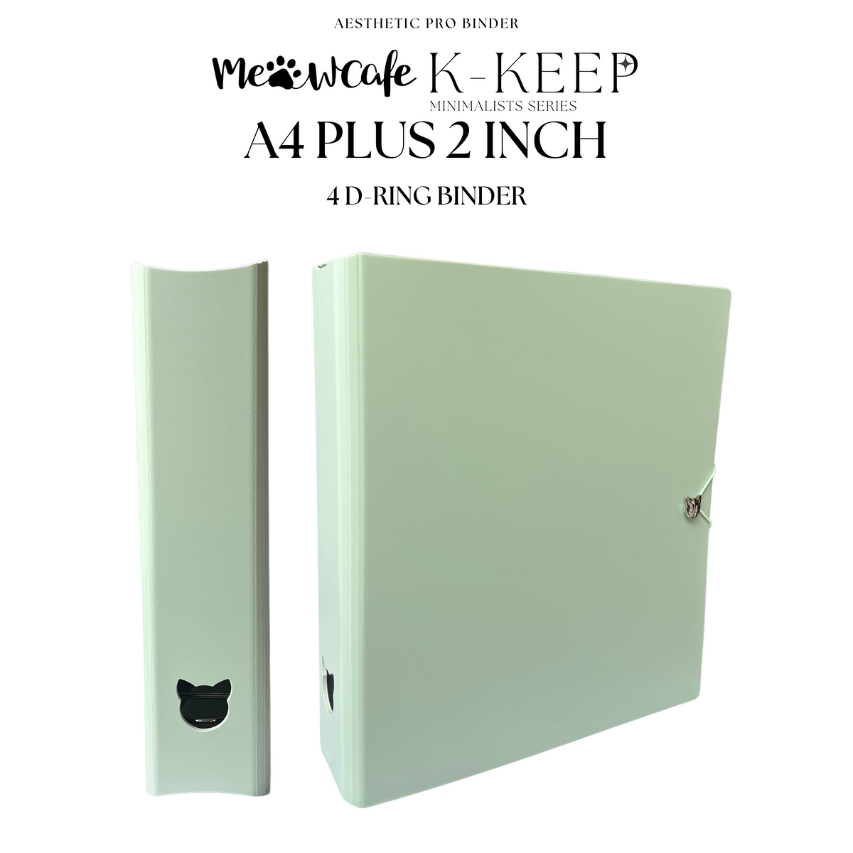 K-KEEP [A4 PLUS]  Binder - [2 inch] - [Minimalist Series]  - The Most Comprehensive A4 Binder Specially Designed for Kpop Collector - [Ice Green]