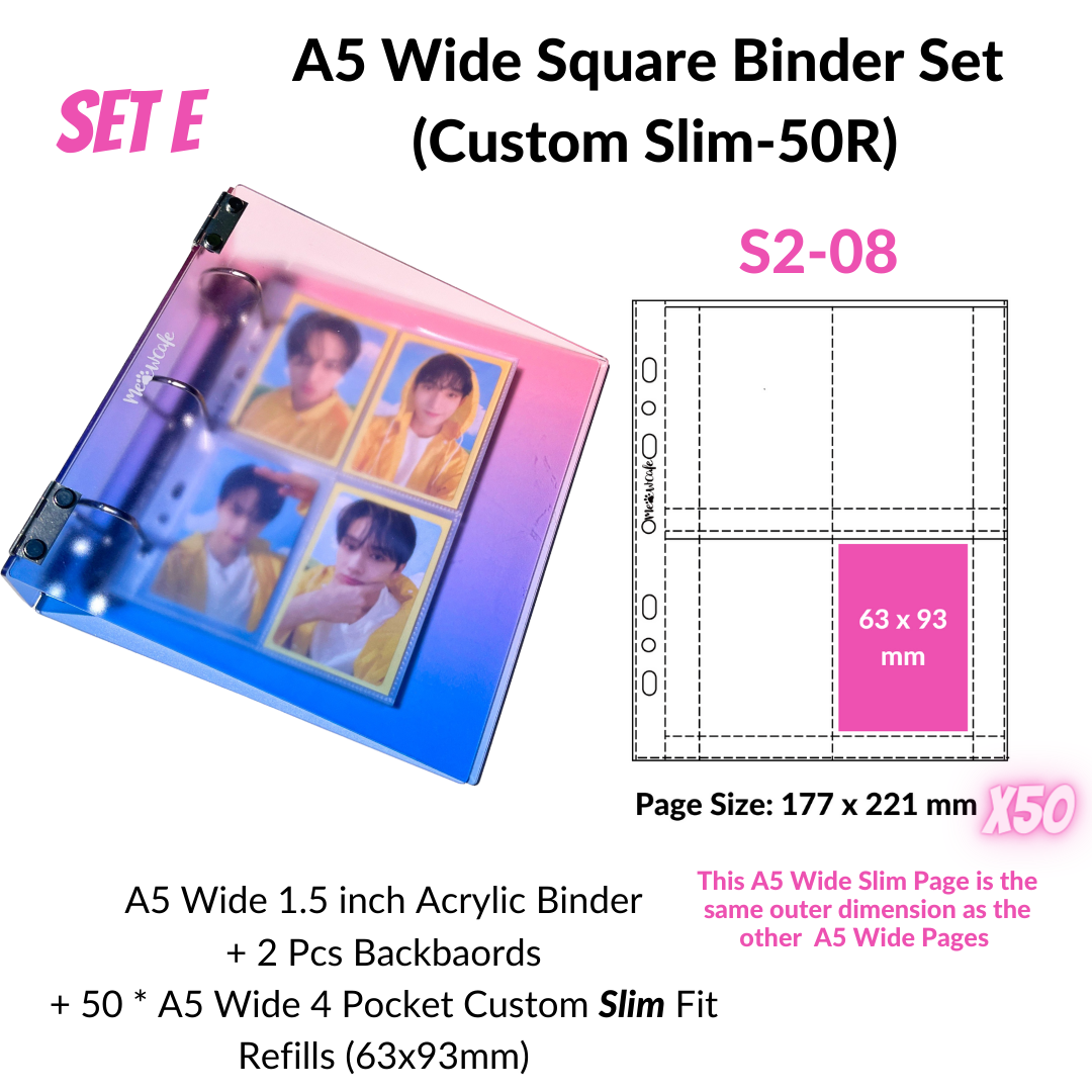 K-KEEP [A5 Wide] - [1.5 Inch] - [Gradient Acrylic Series] - Aesthetic Display Binder