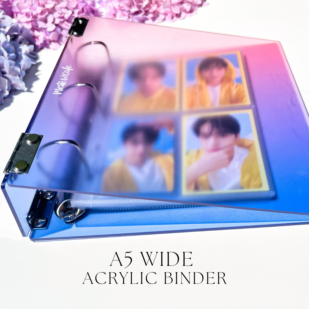 K-KEEP [A5 Wide] - [1.5 Inch] - [Gradient Acrylic Series] - Aesthetic Display Binder