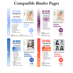 [FREE ON ORDER $70+] K-KEEP [A8 Wide] - [1 inch]  - Mini PU Leather Binder