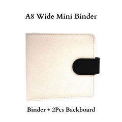 [FREE ON ORDER $70+] K-KEEP [A8 Wide] - [1 inch]  - Mini PU Leather Binder