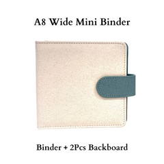 [FREE ON ORDER $70+] K-KEEP [A8 Wide] - [1 inch]  - Mini PU Leather Binder