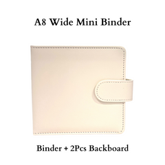 [FREE ON ORDER $70+] K-KEEP [A8 Wide] - [1 inch]  - Mini PU Leather Binder