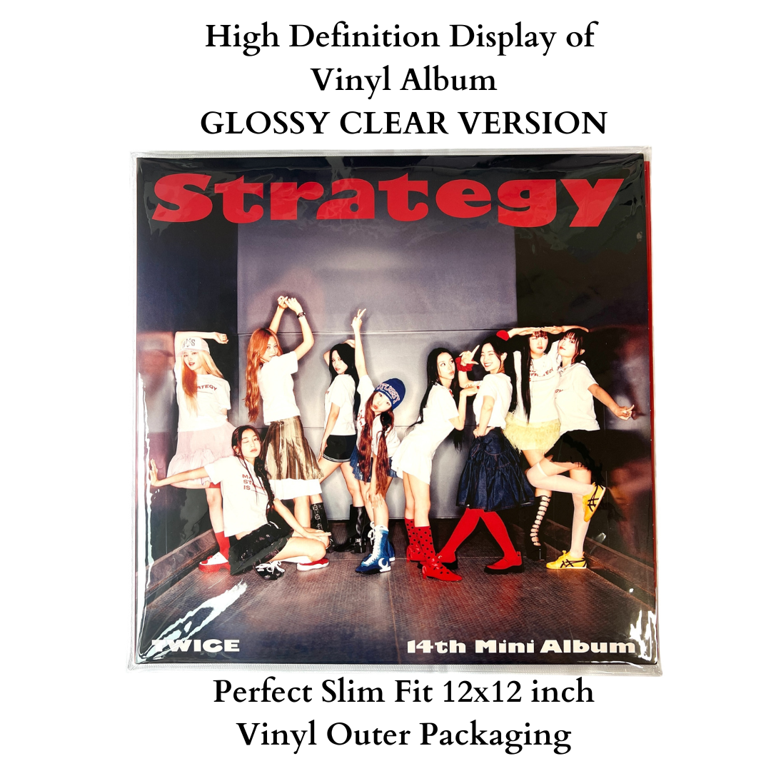 [Vinyl Slim Fit] Premium Fold-in Vinyl Protection Outer Bag | 200 Micron Superior Thickness, High Clarity, EVA Material - Glossy Version