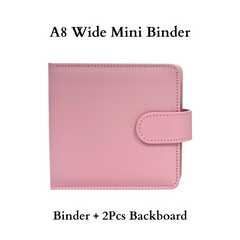 [FREE ON ORDER $70+] K-KEEP [A8 Wide] - [1 inch]  - Mini PU Leather Binder