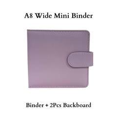 [FREE ON ORDER $70+] K-KEEP [A8 Wide] - [1 inch]  - Mini PU Leather Binder