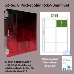 K-KEEP [A4 Plus] - [2 inch]  - Acrylic Binder Aesthetic Hardcover Binder D-Ring | Large Capacity Kpop Photocard Binder (Self-Assembly Required) - Gradient Black Red