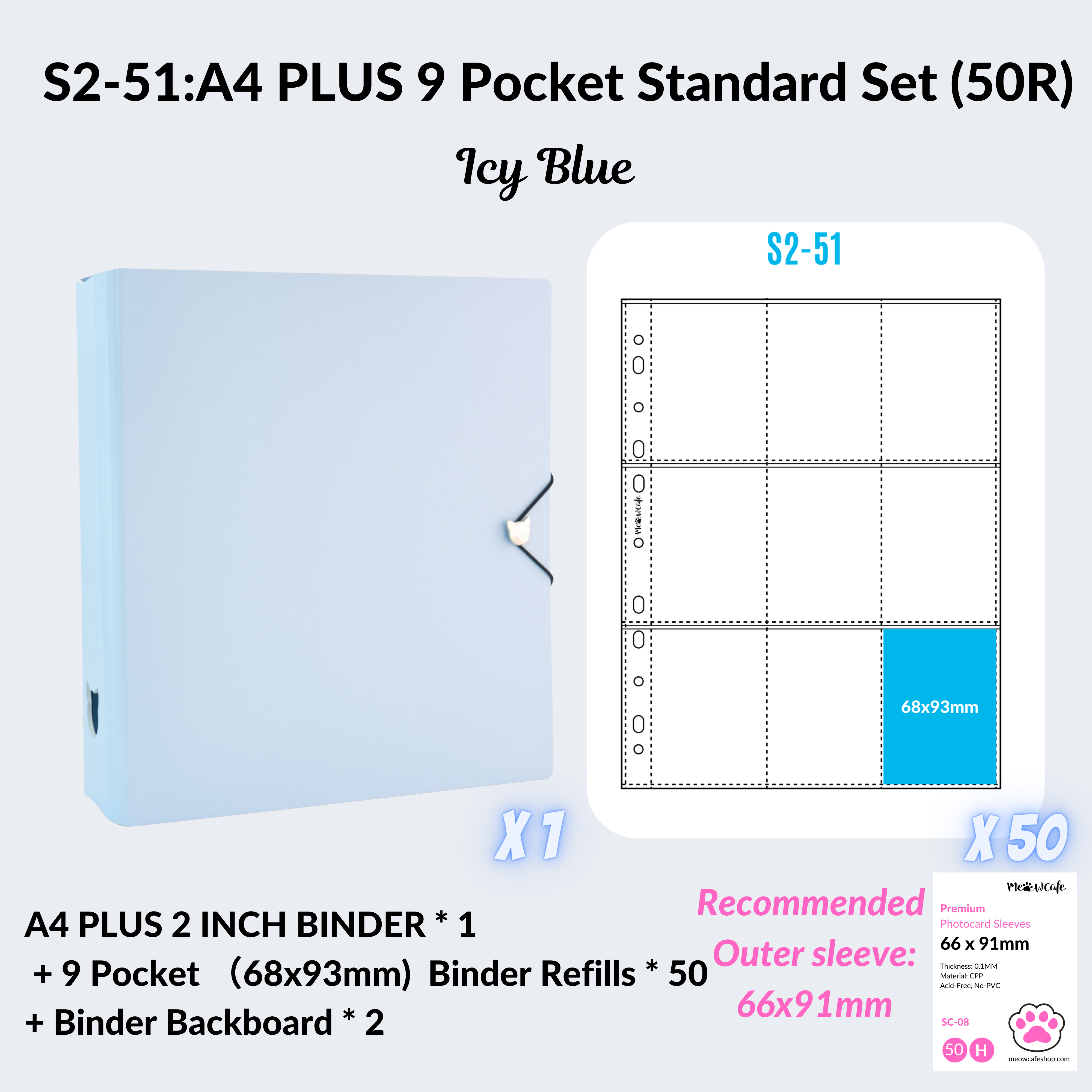 K-KEEP [A4 PLUS]  Binder - [2 inch] - [Minimalist Series]  - The Most Comprehensive A4 Binder Specially Designed for Kpop Collector