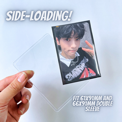 Meowcafe [71x99mm Side-Loading] - [Continuous Contour] Premium Clear Toploader - Fit Double Sleeved Photocard + FREE Toploader Box [For First 100 Orders]