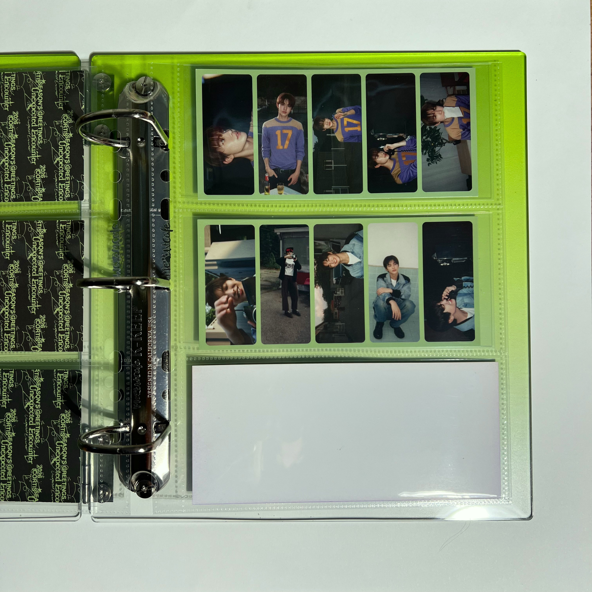 K-KEEP [A5 Wide] -  3 Horizontal Pocket- 7 Holes Premium Binder Pages, 100 Micron Thick, High Definition (Pack of 10) (S2-13)