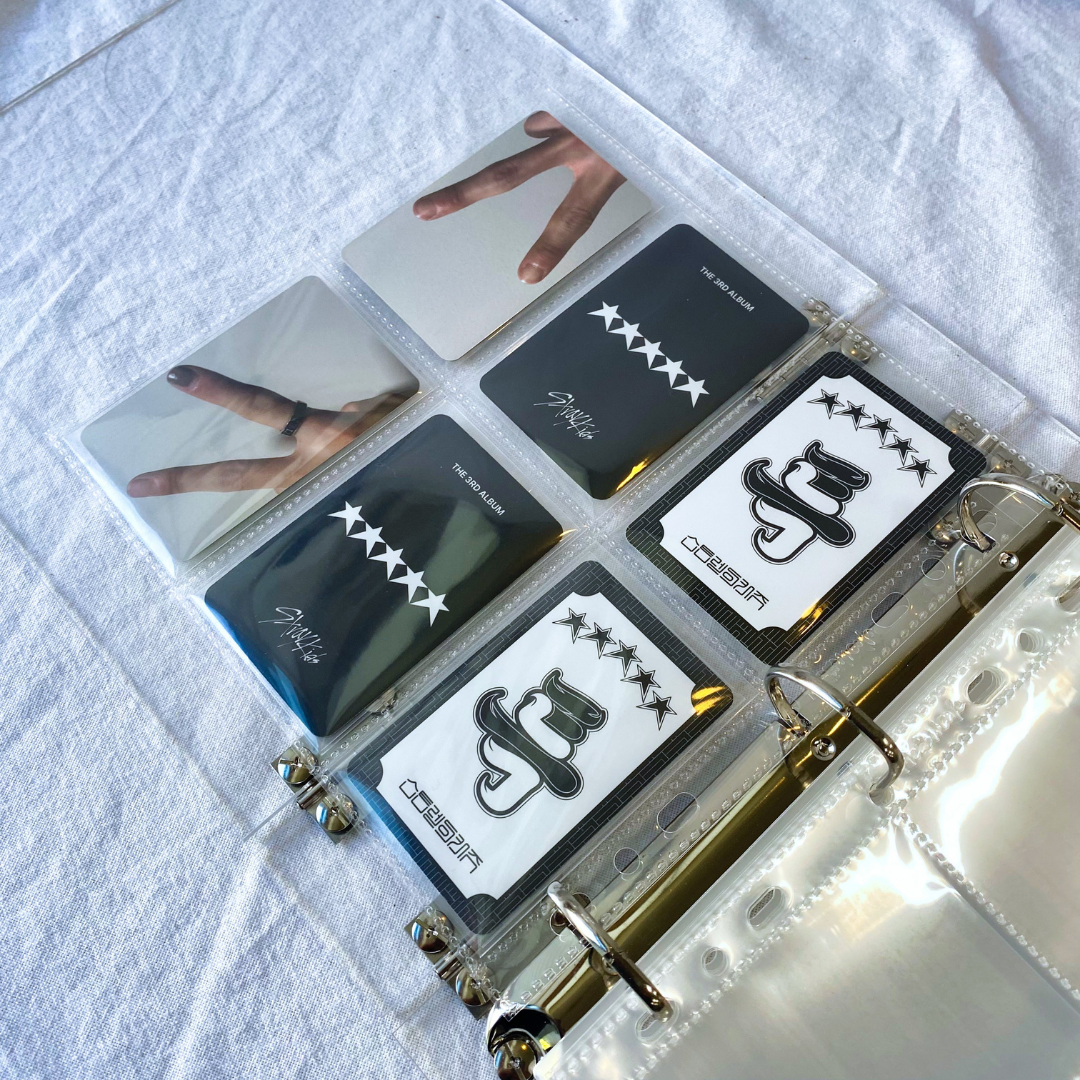 K-KEEP [A5 Extra-Wide] - Acrylic Series - 6 Pocket Binder 3 x 1.25 inch D-Ring | Large Capacity OT5 OT6 Kpop Photocard Binder