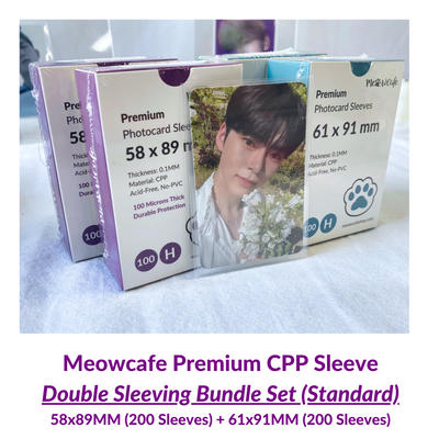 [Valued Bundle] Meowcafe Premium CPP Card Sleeve 400 Sleeves Double Sleeving Bundle Set