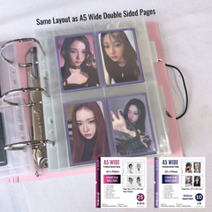 [New Layout] K-KEEP [A5 Wide] -  4 Pocket Slim (63x93mm)- 7 Holes Premium Binder Pages, 100 Micron Thick, High Definition