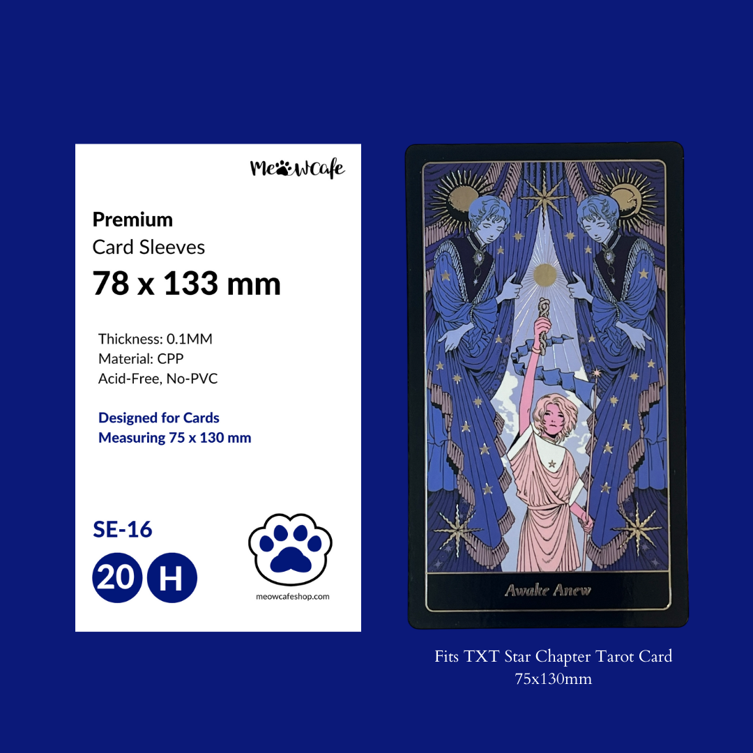 [78x133MM]  Meowcafe Premium CPP Card Sleeve for 75x130mm Tarot Photocard or 72x129mm Trading Card