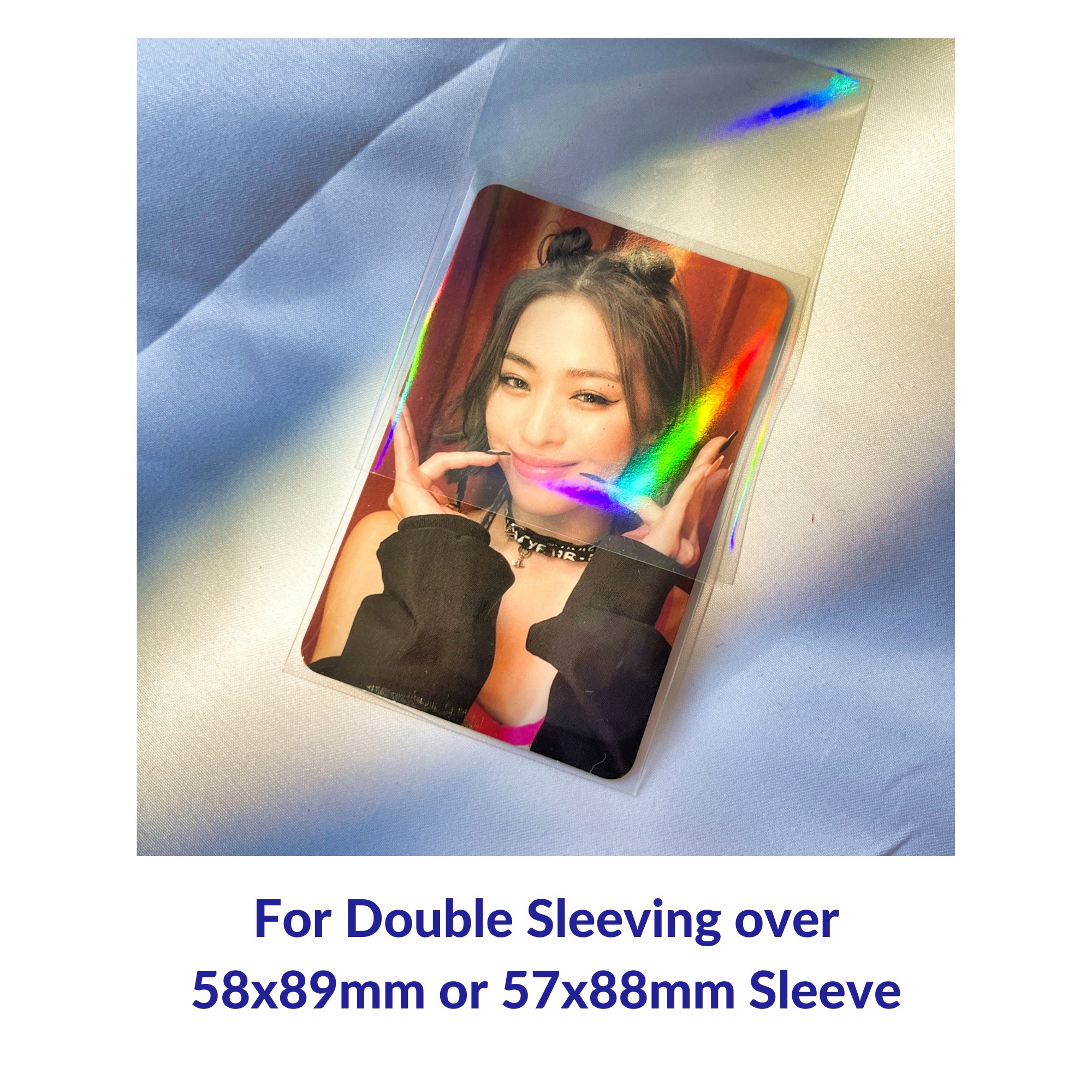 [61x91mm] Meowcafe Premium Holographic CPP Photocard Sleeve - [Hologram Rainbow]