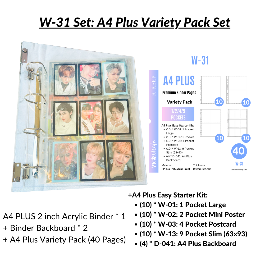 [10% OFF] K-KEEP [A4 Plus] - [2 inch]  - Acrylic Binder Aesthetic Hardcover Binder D-Ring | Large Capacity Kpop Photocard Binder (Self-Assembly Required)