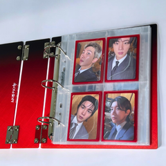 K-KEEP [A5 Wide] - [1.5 Inch] - [Gradient Acrylic Series] - Aesthetic Display Binder- Gradient Black and Red