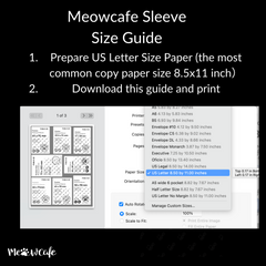 Meowcafe Photocard Sleeve Guide Printable PDF [Version 041924]