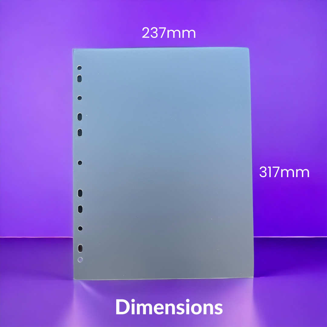 K-KEEP [Binder Backboards] - For [A4 Plus] Binder - 11 Holes Generic Design - Protect Your Collectible From Bending (2 Pcs Per Pack) - D-042