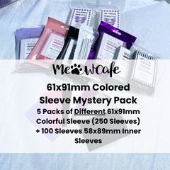 [Holiday Special Sleeve Bundle] 5 Packs of 61x91mm Colorful Sleeves + 2Packs of 58x89mm Clear Sleeves