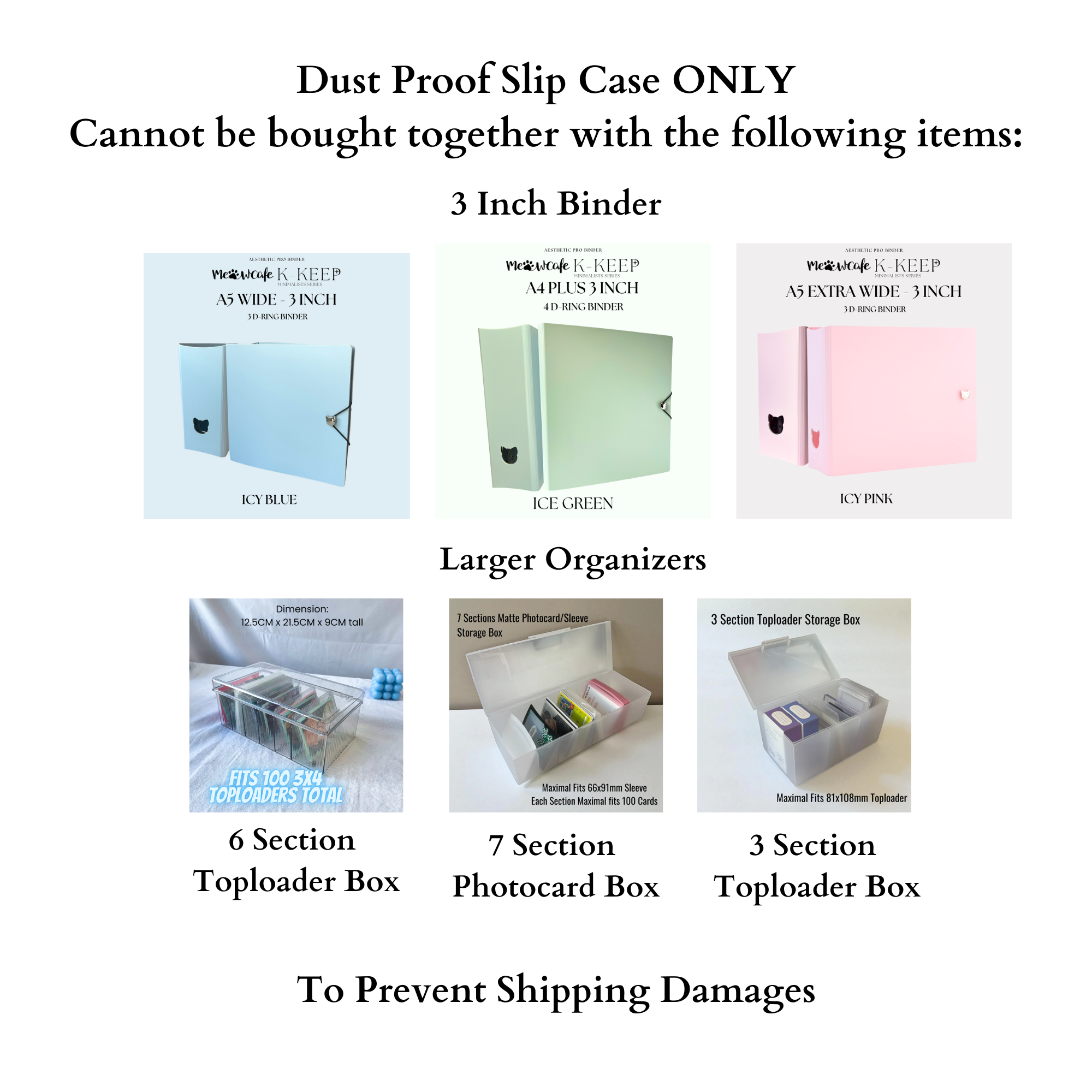 Dust Proof SlipCase For A4 Plus [2 inch] Cat Binder (Slip Case ONLY)
