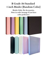[FREE ON ORDER $100+][A4 Standard] Mystery B Grade Binder (No Accessory)