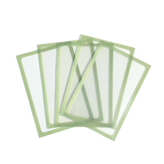 Meowcafe Premium [61x91 mm] Colored Frame Sleeves - Colored Frame Front + Clear Back For Special Visual Representation - Ice Green