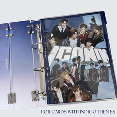 K-KEEP [A4 Plus] - [2 inch]  - Acrylic Binder Aesthetic Hardcover Binder D-Ring | Large Capacity Kpop Photocard Binder (Self-Assembly Required) - Gradient Indigo