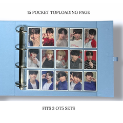 [Toploading Version] K-KEEP [A4 PLUS Extra Wide] - 15 Pocket (63x93mm) - 11 Holes Premium Binder Pages, 100 Micron Thick, High Definition (Pack of 10) - (P-05)