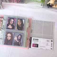 [New Layout] K-KEEP [A5 Wide] -  4 Pocket Slim (63x93mm)- 7 Holes Premium Binder Pages, 100 Micron Thick, High Definition