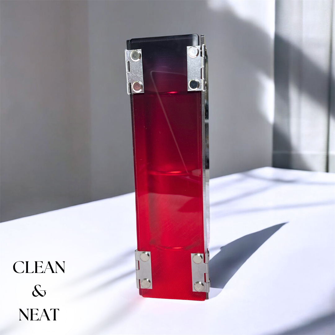 K-KEEP [A5 Wide] - [1.5 Inch] - [Gradient Acrylic Series] - Aesthetic Display Binder- Gradient Black and Red