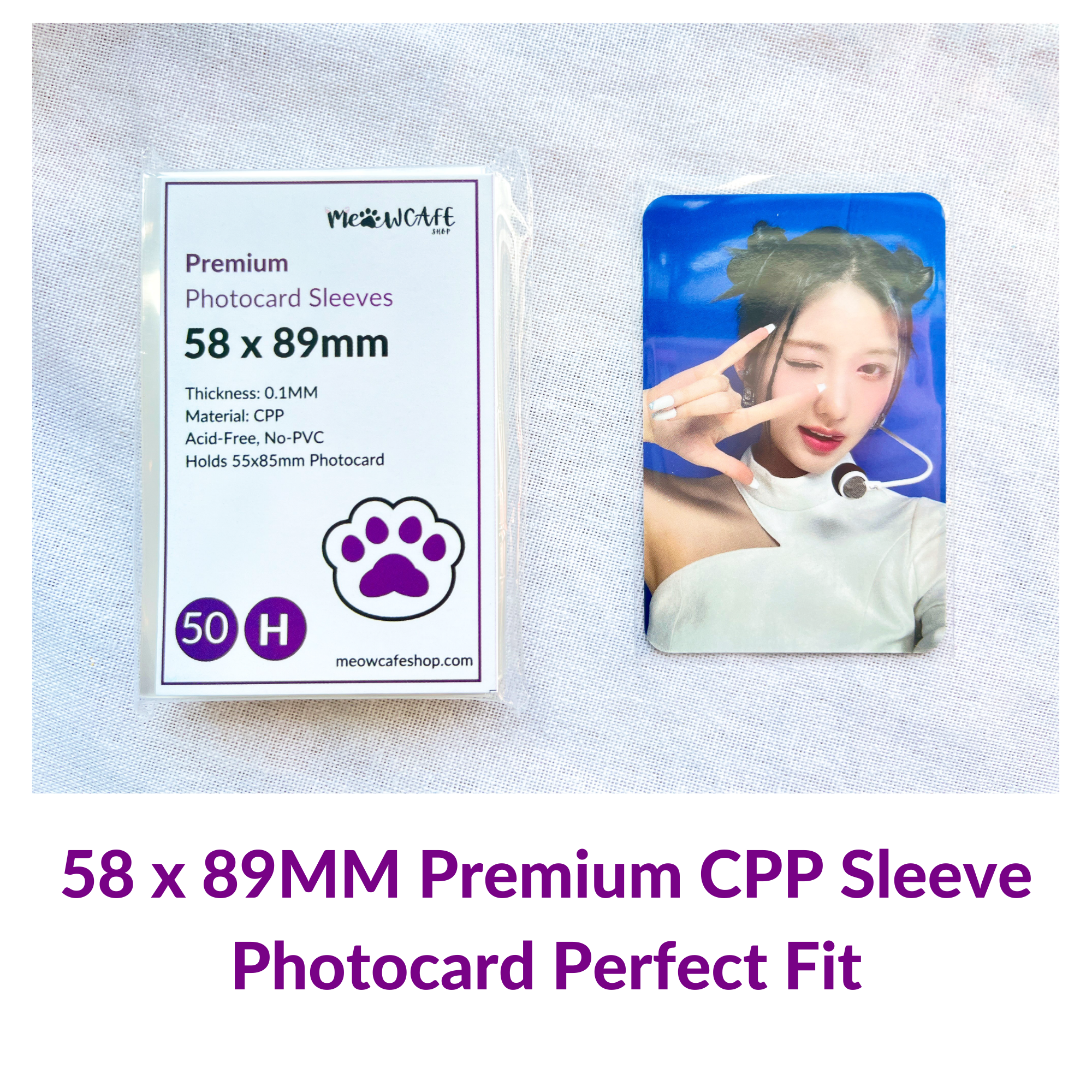 [Valued Bundle] Meowcafe Premium CPP Card Sleeve 400 Sleeves Double Sleeving Bundle Set  + FREE Sleeve Organizer Box