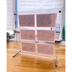 K-KEEP Acrylic Display Frame - [6 Cards Stand with Screws] Slot Size 62x92MM | Can Also be used to display Seventeen FML Signed Postcard Measuring 150x150mm