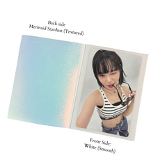 [Single Sided Stardust] Meowcafe [66x91 mm] Premium Stardust Sleeves - Gradient Mermaid Stardust Fit Monsta X Photocard (White + Stardust Backing)