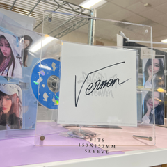 K-KEEP Acrylic Display Frame - [24x24CM DIY Friendly Customizable Frame] Maximal Fit 1 Signed 6 inch Postcard + 2 Photocard