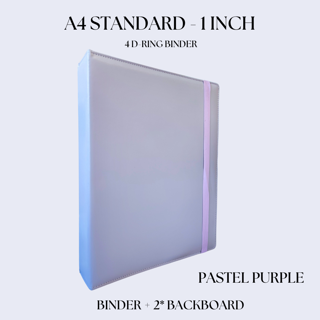 K-KEEP [A4 Standard] Binder - [Pastel Series] - Elegant PU Leather Kpop Photocard Binder with Elastic Strap Closure - [Improved 1 Inch D-Ring]