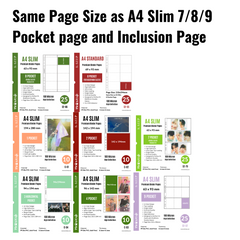 (Coming on Jan 25th) K-KEEP [A4 Standard] - Improved 8 Pocket (69x93mm)- 11 Holes Premium Binder Pages, 100 Micron Thick, High Definition (Pack of 25) - (S2-55) (Same size as A4 Slim 7/8/9 Pocket and Inclusion page)