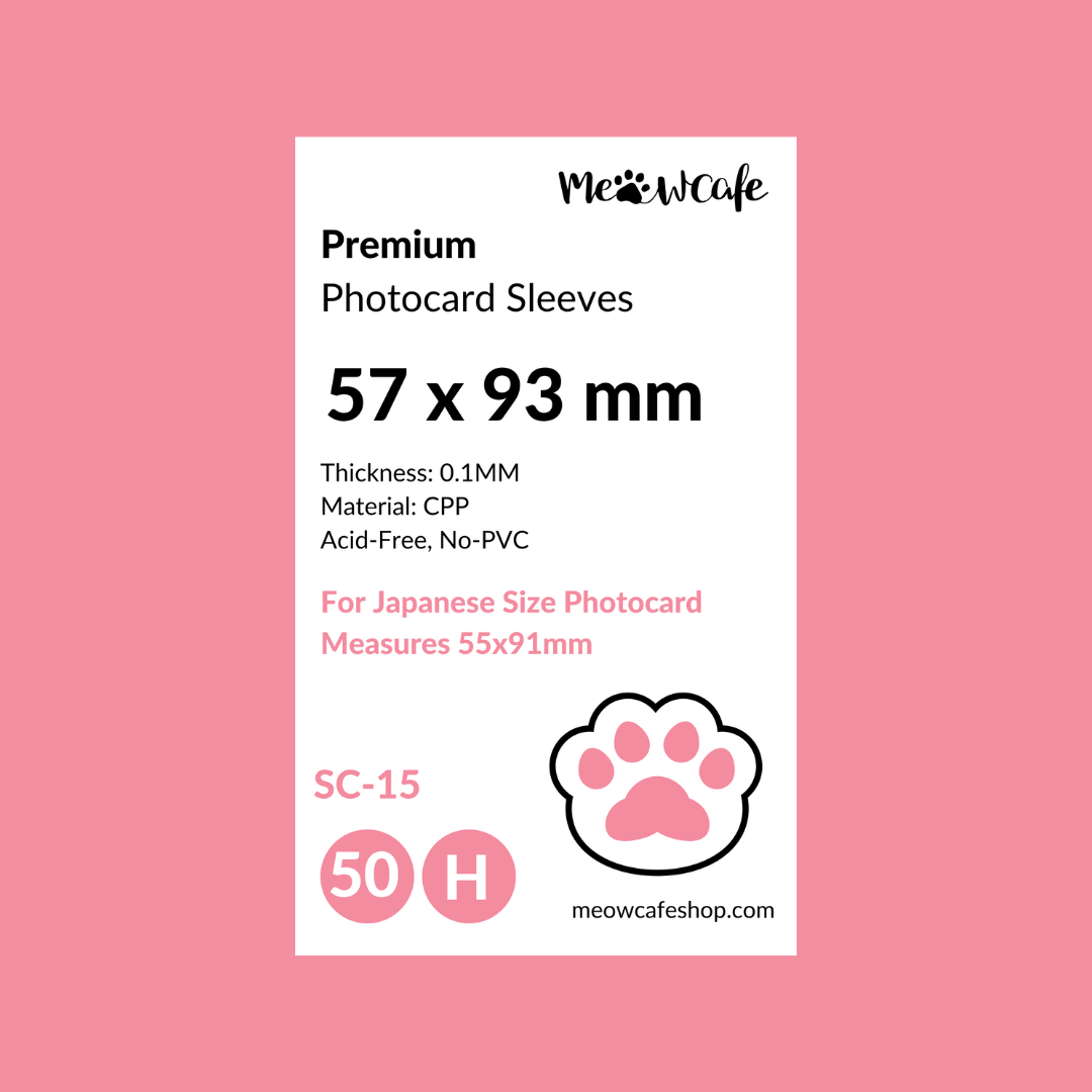 [57x93MM]  Meowcafe Premium CPP Card Sleeve for 55x91mm Seventeen Japan Lucky Draw