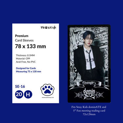 [78x133MM]  Meowcafe Premium CPP Card Sleeve for 75x130mm Tarot Photocard or 72x129mm Trading Card SE-16