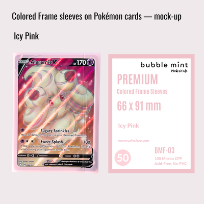 Icy Pink Colored Frame sleeve, 66 × 91 mm