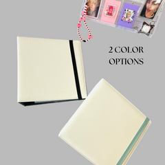 K-KEEP [A5 Wide] Binder [White Moonlight Series] - 2 Inch "Doubled" Binder With Strap - Large Capacity Binder for Collector Seeking Expanding the Collection